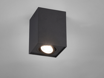 Deckenstrahler BISCUIT eckig Schwarz, Breite 9,6cm