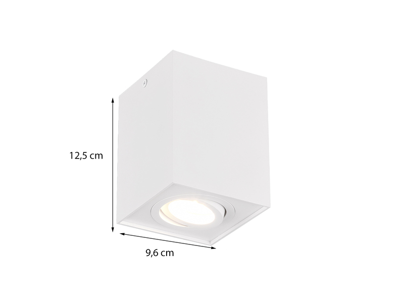 LED Deckenstrahler eckig Weiß, Breite 9,6cm