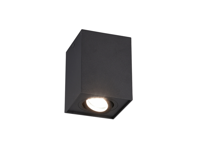 LED Deckenstrahler eckig Schwarz, Breite 9,6cm