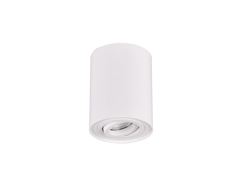 LED Deckenstrahler Weiß mit schwenkbarem Spot, Ø 9,6cm