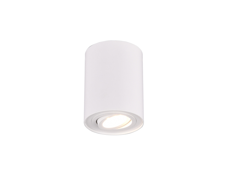 LED Deckenstrahler Weiß mit schwenkbarem Spot, Ø 9,6cm