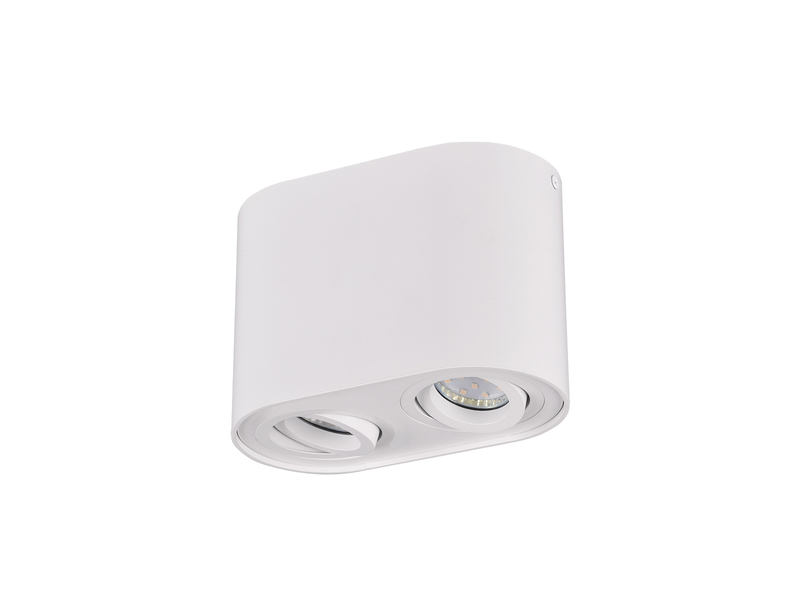 LED Deckenstrahler Weiß 2-flammig Spots schwenkbar, Breite 17cm