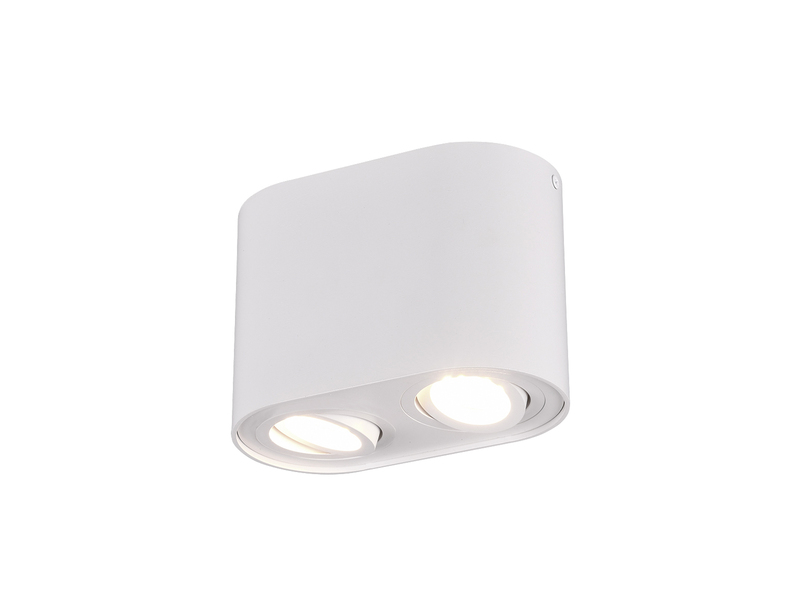 LED Deckenstrahler Weiß 2-flammig Spots schwenkbar, Breite 17cm