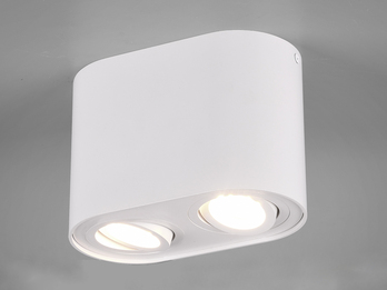 LED Deckenstrahler Weiß 2-flammig Spots schwenkbar, Breite 17cm