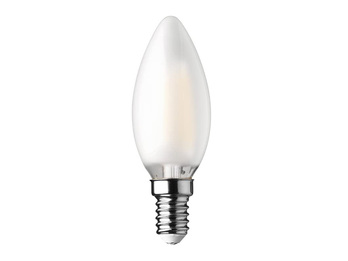 E14 Filament LED - 3 Watt, 320 Lumen, warmweiß, Ø3,5cm - extern dimmbar, weiß
