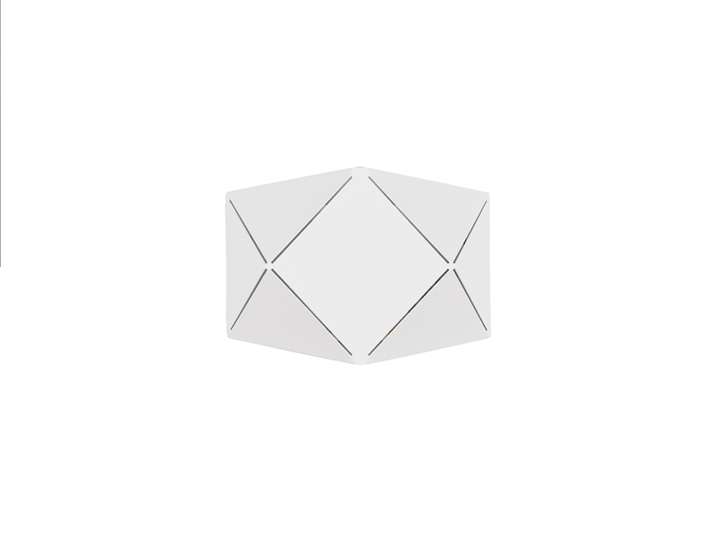 Kleine geometrische LED Wandlampen 2er SET mit Lasercut Muster, Breite 18cm