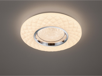 Dimmbare LED Deckenleuchte MAGNOLIA Ø39cm mit Fernbedienung Nachtlicht Funktion