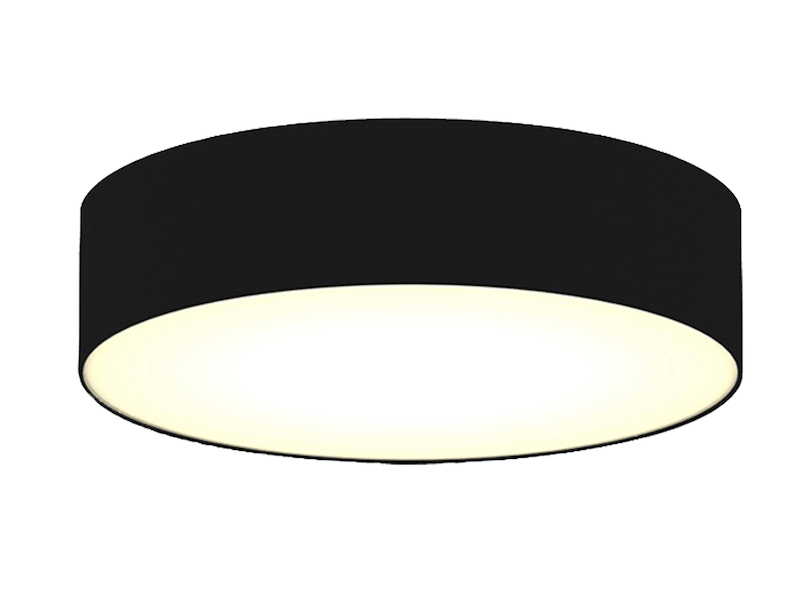 Deckenlampe CEILING DREAM, Stoff Schwarz / Abdeckung satiniert, Ø 50cm