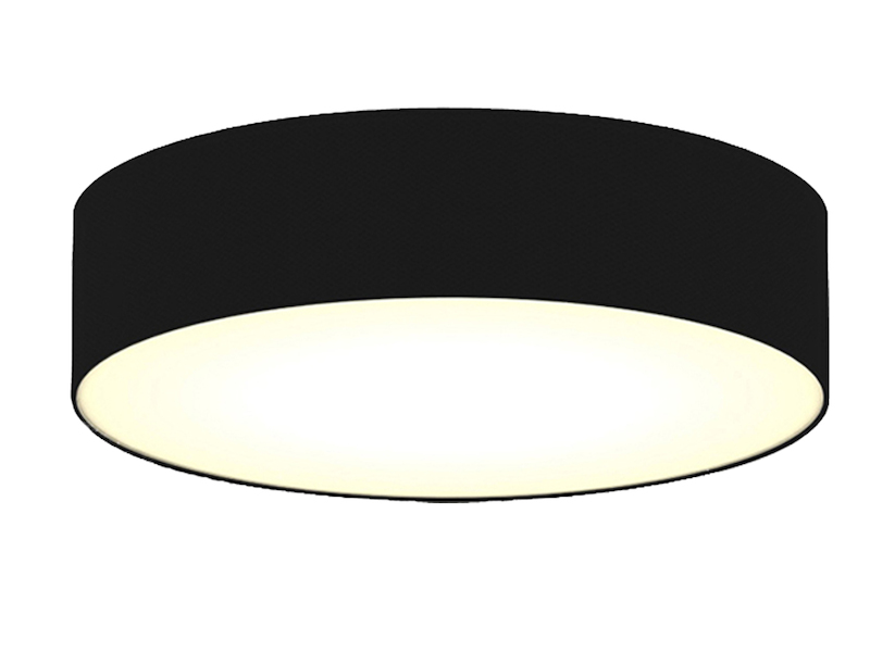 Deckenlampe CEILING DREAM, Stoff Schwarz / Abdeckung satiniert, Ø 60cm