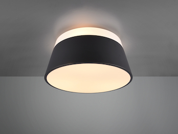 Große moderne Deckenleuchte BARONESS mit Metallschirm Anthrazit Ø 45cm