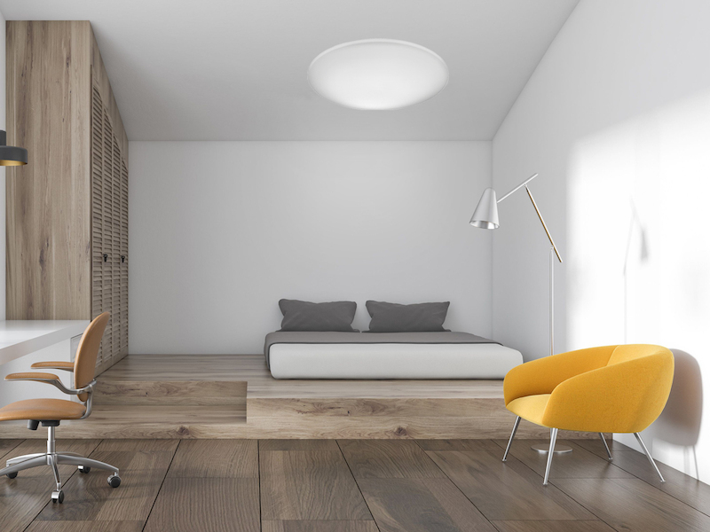 Runde LED Deckenleuchte LUKIDA Weiß mit Fernbedienung dimmbar Ø 38cm