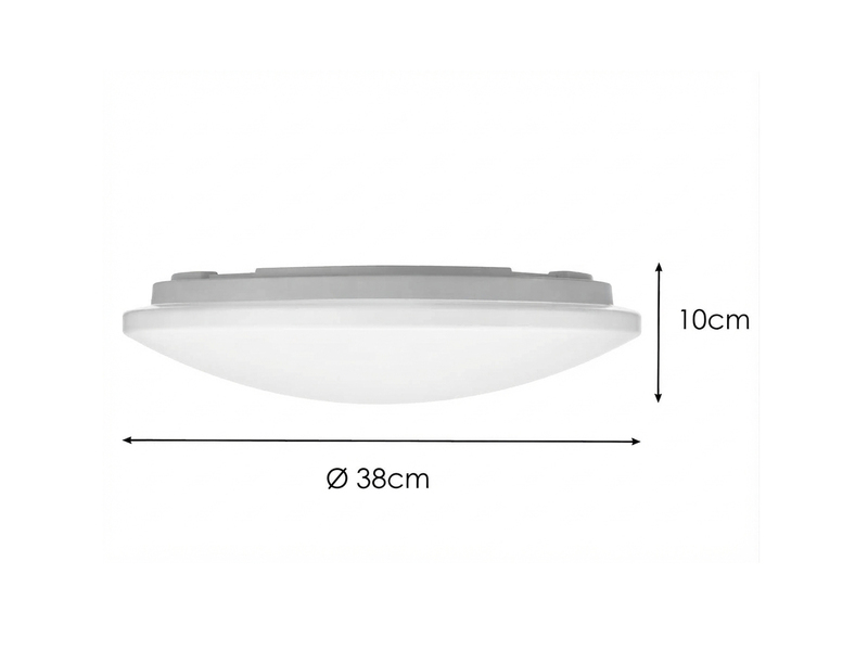 Runde LED Deckenleuchte LUKIDA Weiß mit Fernbedienung dimmbar Ø 38cm