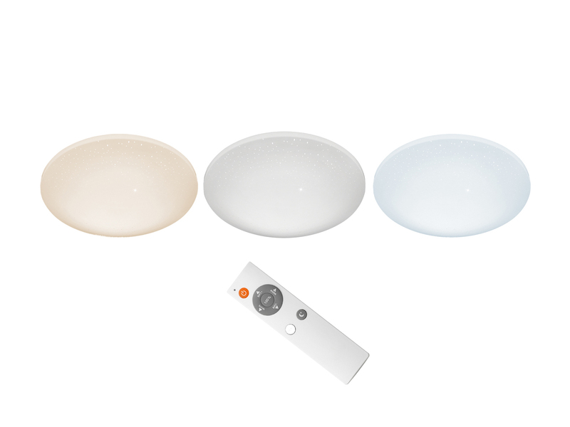 LED Deckenleuchte LUKIDA dimmbar mit Fernbedienung & Sternenhimmel Ø 38cm