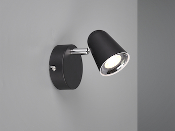 LED Wandstrahler & Deckenspot TOULOUSE Schwarz, Breite 9cm