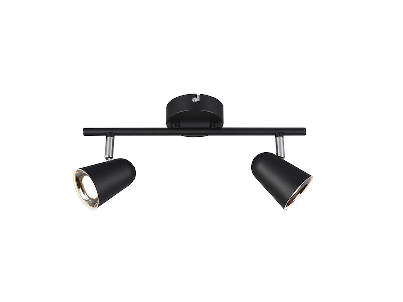 LED Deckenstrahler TOULOUSE Schwarz 2-flammig, Breite 34cm