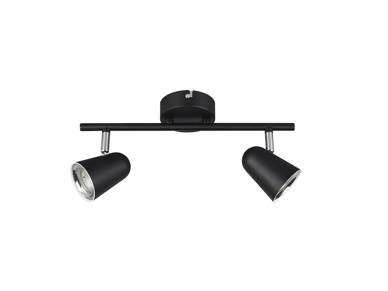 LED Deckenstrahler TOULOUSE Schwarz 2-flammig, Breite 34cm