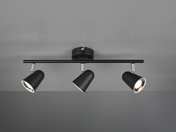 LED Deckenstrahler TOULOUSE Schwarz 3-flammig, Breite 48cm