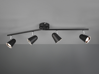 LED Deckenstrahler TOULOUSE Schwarz 4-flammig, Arme schwenkbar, Breite 78cm
