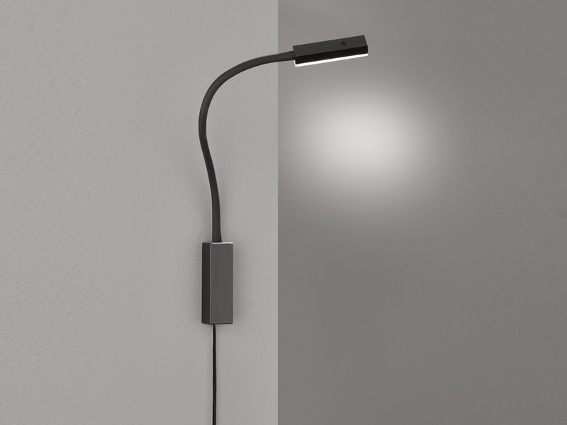 LED Leseleuchte & Bettleuchte RAIK Schwarz dimmbar, Breite 4cm