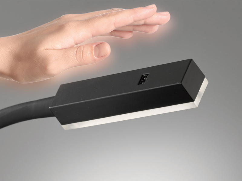 LED Leseleuchte & Bettleuchte RAIK Schwarz dimmbar, Breite 4cm