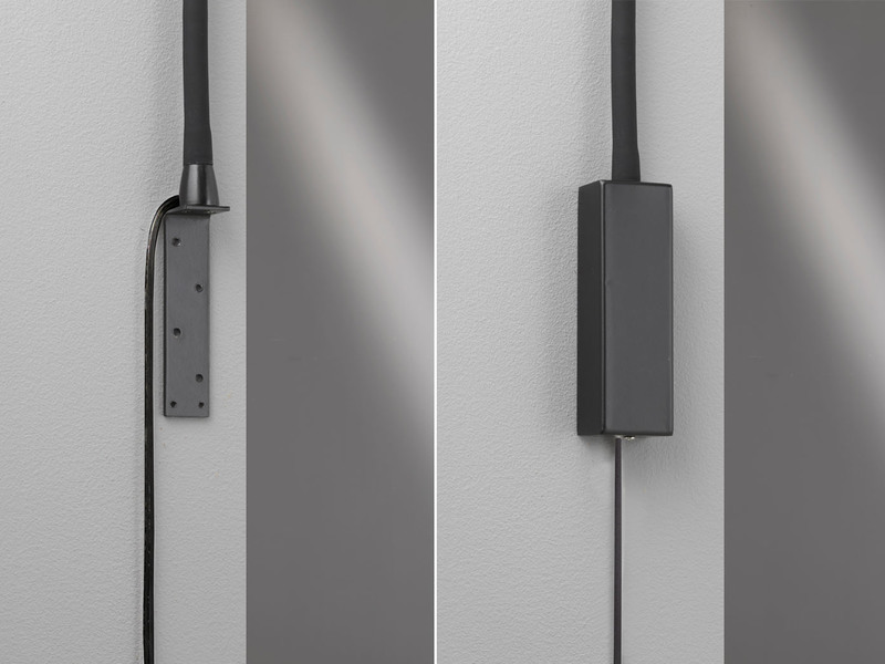 LED Bettlampe STEN Schwarz mit Kabel und Stecker, Gestensteuerung, Breite 4cm