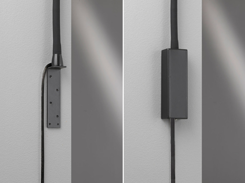 2er SET LED Leselampen Schwarz mit Kabel & Stecker, Breite 4cm