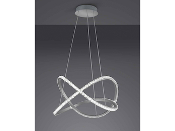 LED Pendelleuchte RUBIN mit Kristall, RGB Farbwechsler & Fernbedienung Ø 50cm