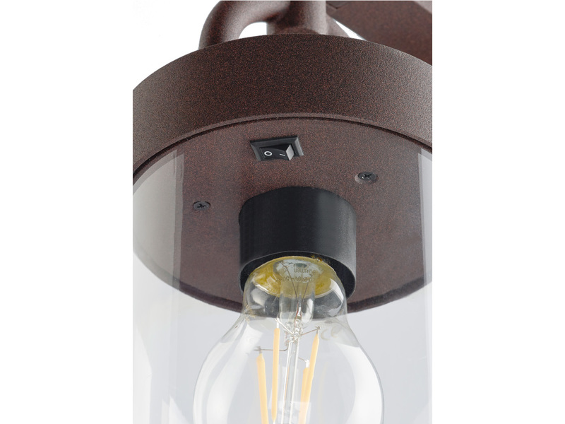 LED Außenwandleuchte Laterne im Landhausstil, Rostoptik, Höhe 33cm