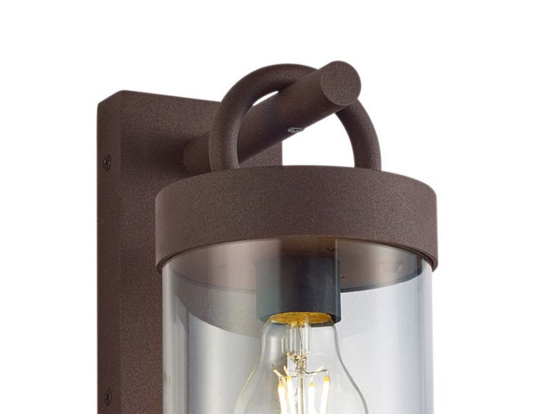 LED Außenwandleuchte Laterne im Landhausstil, Rostoptik, Höhe 33cm