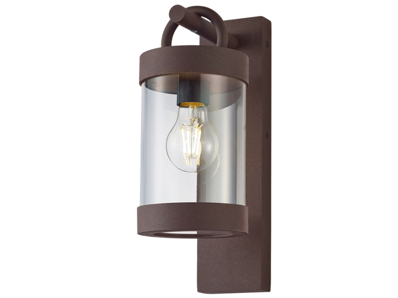 LED Außenwandleuchte Laterne im Landhausstil, Rostoptik, Höhe 33cm