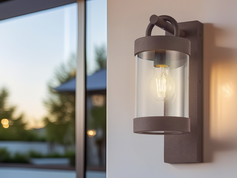 LED Außenwandleuchte Laterne im Landhausstil, Rostoptik, Höhe 33cm