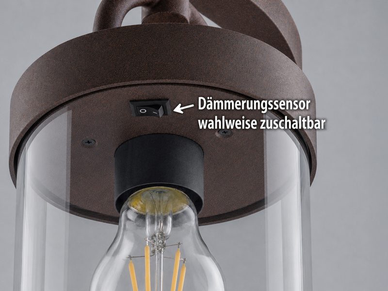 LED Außenwandleuchte Laterne im Landhausstil, Rostoptik, Höhe 33cm