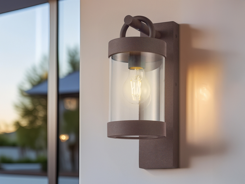 LED Außenwandleuchte Laterne im Landhausstil, Rostoptik, Höhe 33cm
