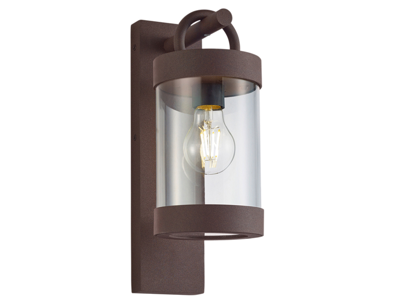 LED Außenwandleuchte Laterne im Landhausstil, Rostoptik, Höhe 33cm