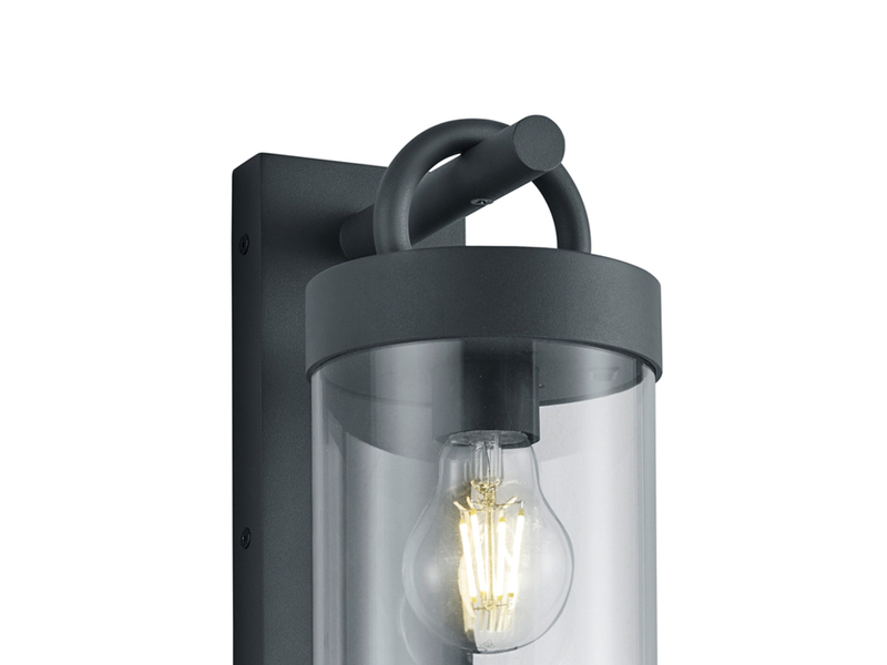 LED Außenwandleuchte Laterne im Landhausstil, Anthrazit, Höhe 33cm