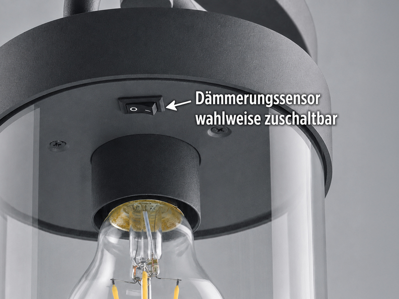 LED Außenwandleuchte Laterne im Landhausstil, Anthrazit, Höhe 33cm
