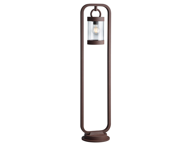 LED Wegeleuchte Landhausstil, Laterne in Rostoptik, Höhe 100cm