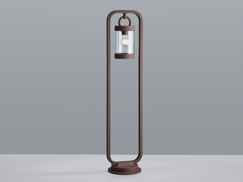 LED Wegeleuchte Landhausstil, Laterne in Rostoptik, Höhe 100cm