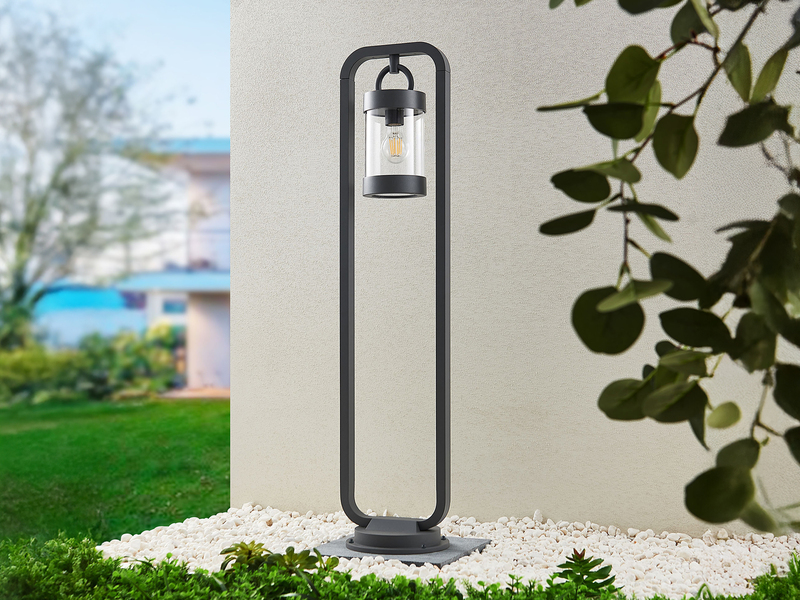 LED Wegeleuchte Landhausstil, Laterne in Anthrazit, Höhe 100cm