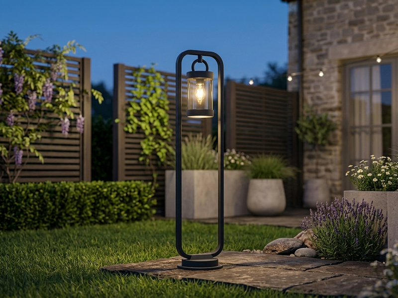 LED Wegeleuchte Landhausstil, Laterne in Anthrazit, Höhe 100cm