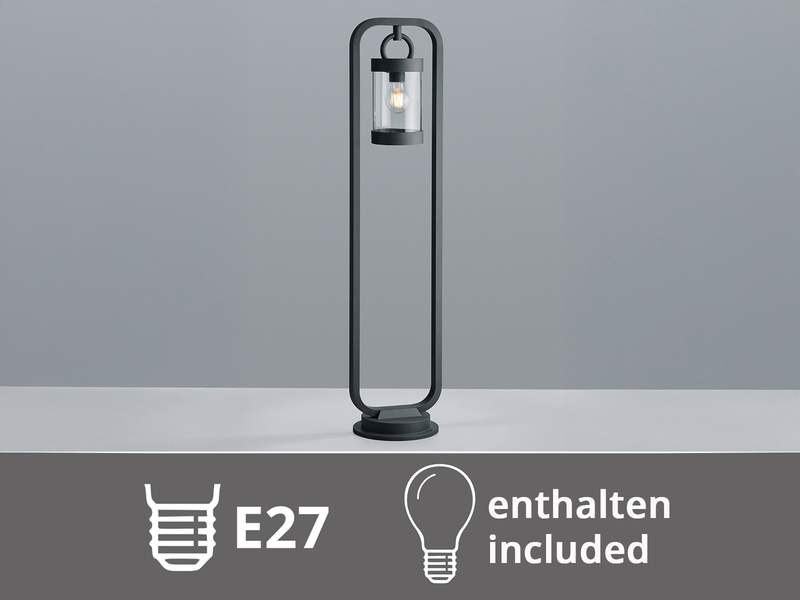 LED Wegeleuchte Landhausstil, Laterne in Anthrazit, Höhe 100cm