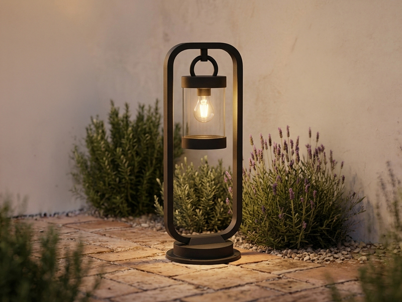 LED Wegeleuchte Landhausstil, Laterne in Anthrazit, Höhe 60cm
