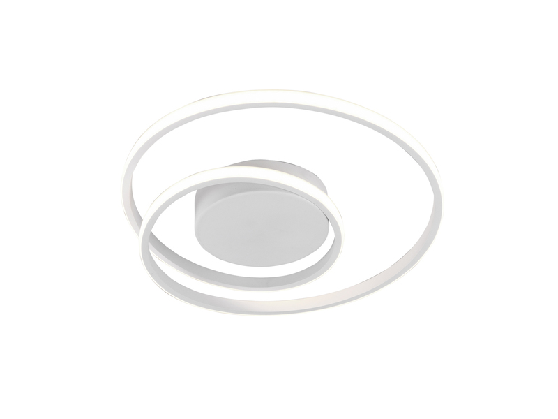 Flache LED Deckenleuchte ZIBAL Weiß, stufenweise dimmbar, Ø 39cm