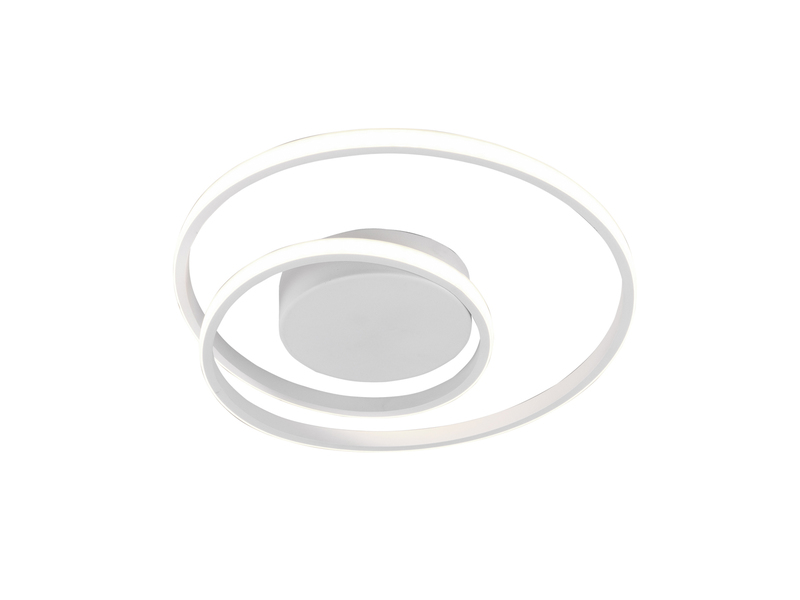 LED Deckenleuchte ZIBAL Weiß matt mit 3 Stufen Dimmer, Spirale Ø 39cm