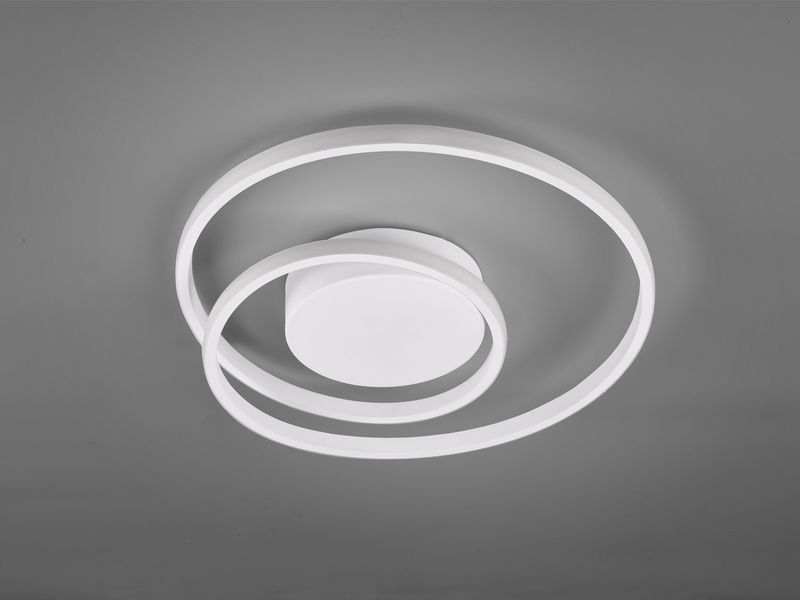 Flache LED Deckenleuchte ZIBAL Weiß, stufenweise dimmbar, Ø 39cm