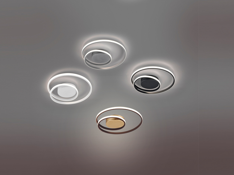 Flache LED Deckenleuchte ZIBAL Weiß, stufenweise dimmbar, Ø 39cm