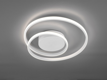 Flache LED Deckenleuchte ZIBAL Weiß, stufenweise dimmbar, Ø 39cm