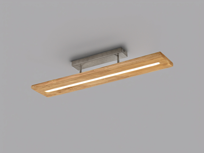 LED Deckenleuchte BRAD aus Holz lang & schmal dimmbar, Breite 100cm