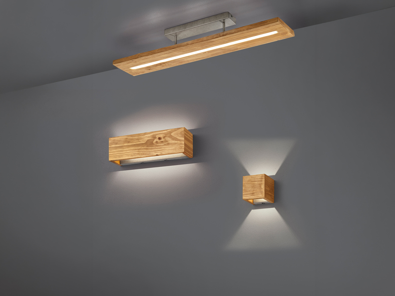 LED Deckenleuchte BRAD aus Holz lang & schmal dimmbar, Breite 100cm