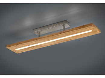 LED Deckenlampe BRAD mit Naturholzbalken lang skandinavisches Design